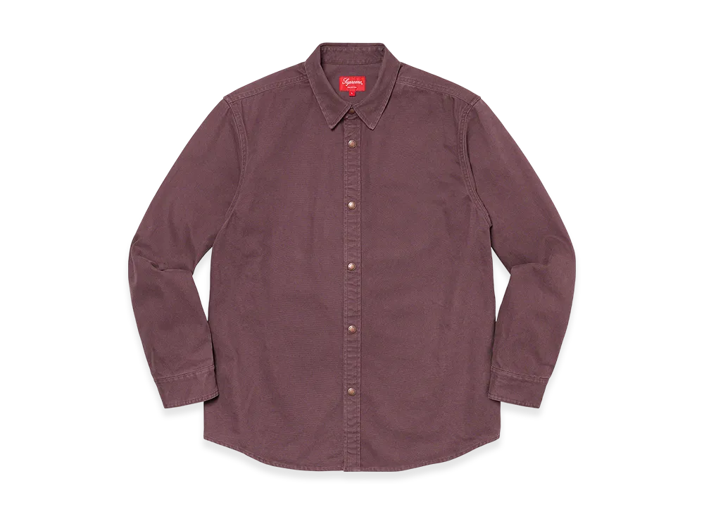 Supreme Logo Taping Work Shirt "Dusty Purple"