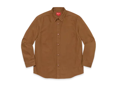 Supreme Logo Taping Work Shirt "Brown"