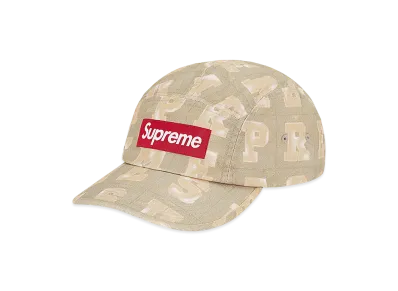 Supreme Blocks Camp Cap Logo 6-Panel "Tan"