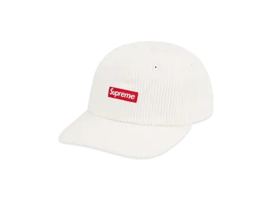 Supreme Ripple Corduroy Small Box 6-Panel "White"