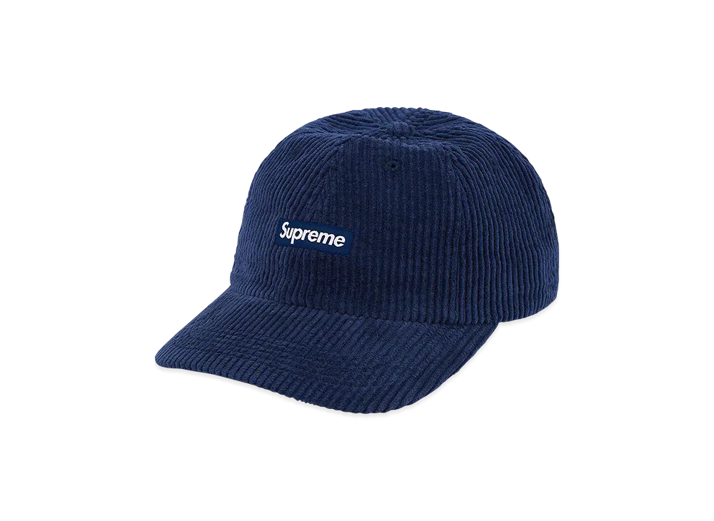 Supreme Ripple Corduroy Small Box 6-Panel "Navy"