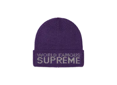 Supreme World Famous Beanie "Dark Purple"
