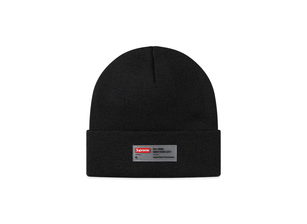 Supreme Clear Label Beanie "Black"