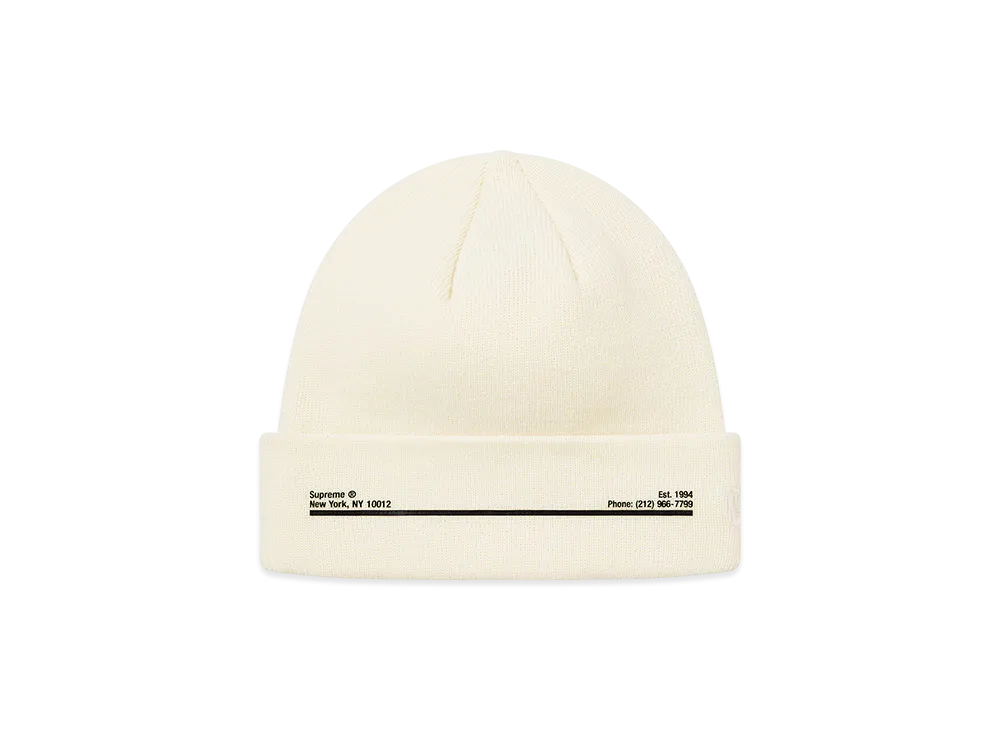 Supreme New Era Shop Beanie "Natural"