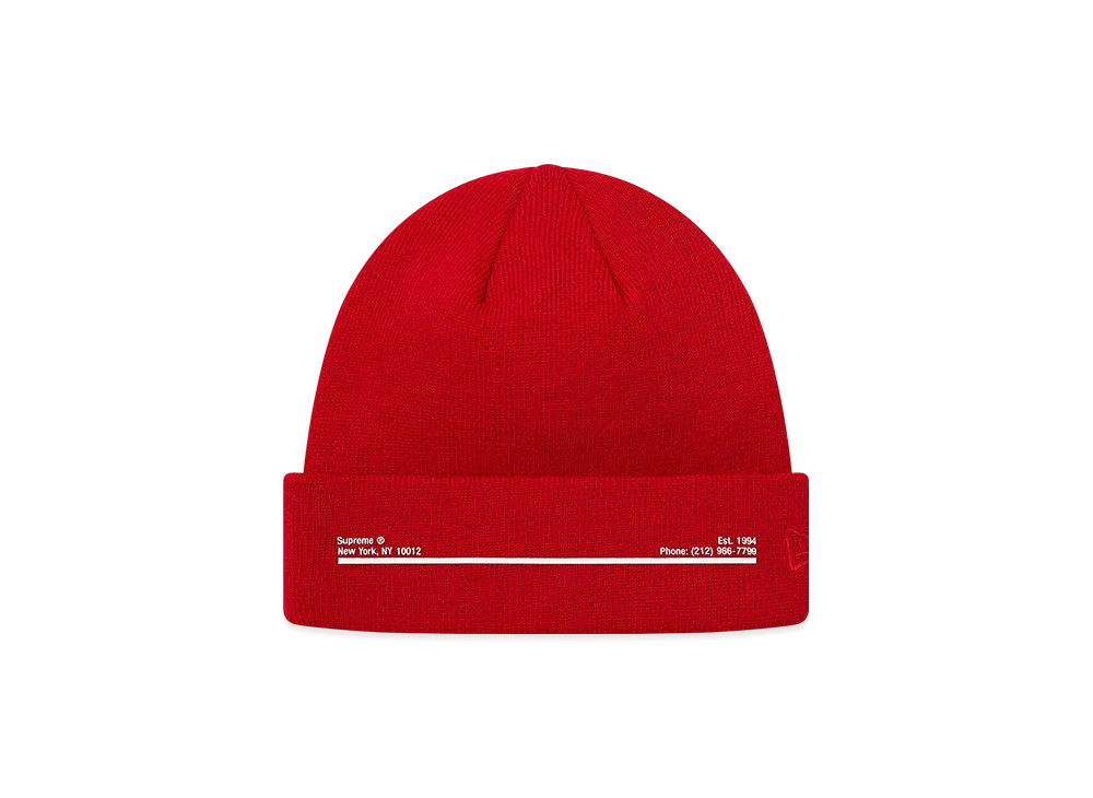 Supreme New Era Shop Beanie "Red"