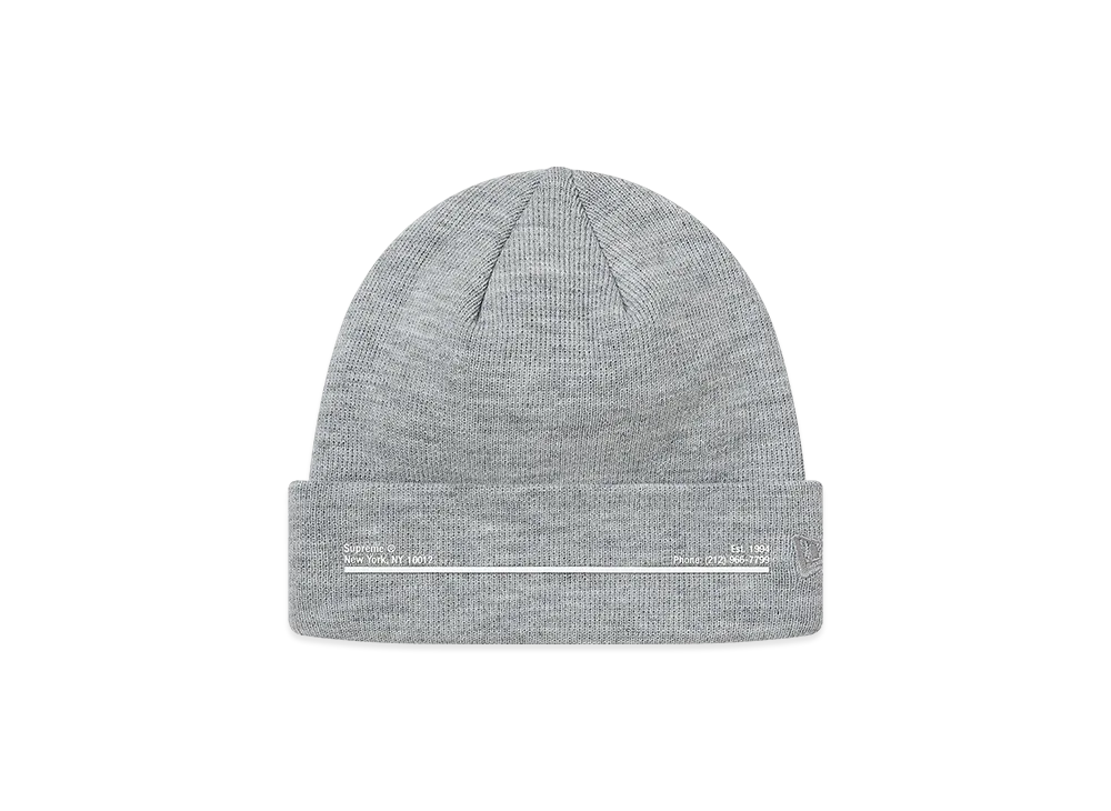 Supreme New Era Shop Beanie "Heather Grey"