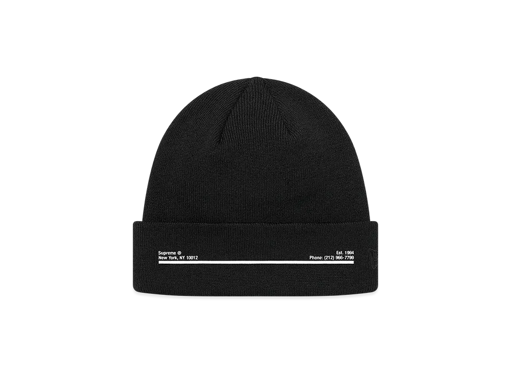 Supreme New Era Shop Beanie "Black"
