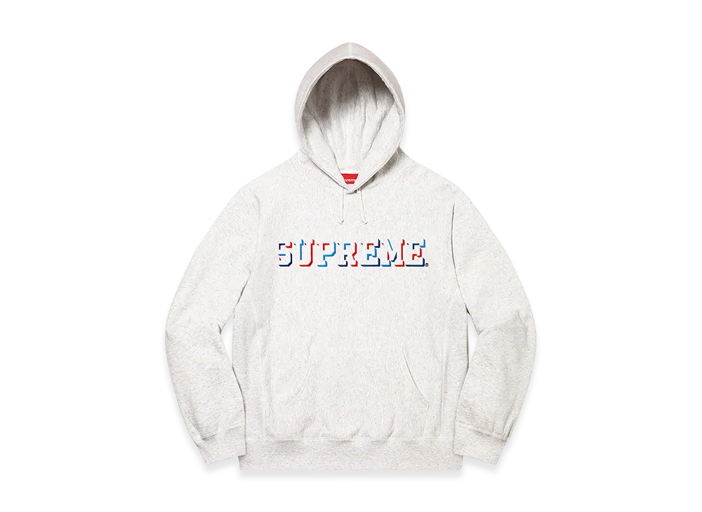 Supreme Drop Shadow Hooded Sweatshirt "Heather Multi"
