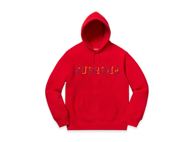 Supreme Drop Shadow Hooded Sweatshirt "Red"