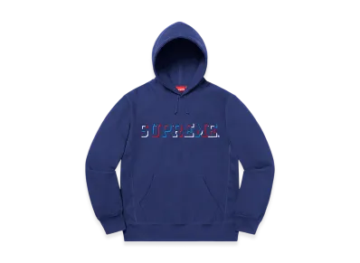 Supreme Drop Shadow Hooded Sweatshirt "Washed Navy"