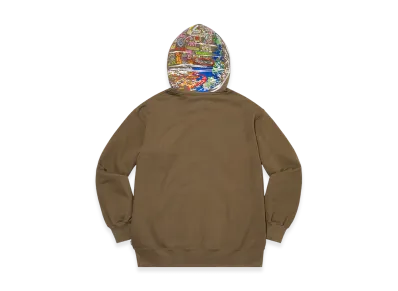 Supreme Globe Zip Up Hooded Sweatshirt "Dark Olive"