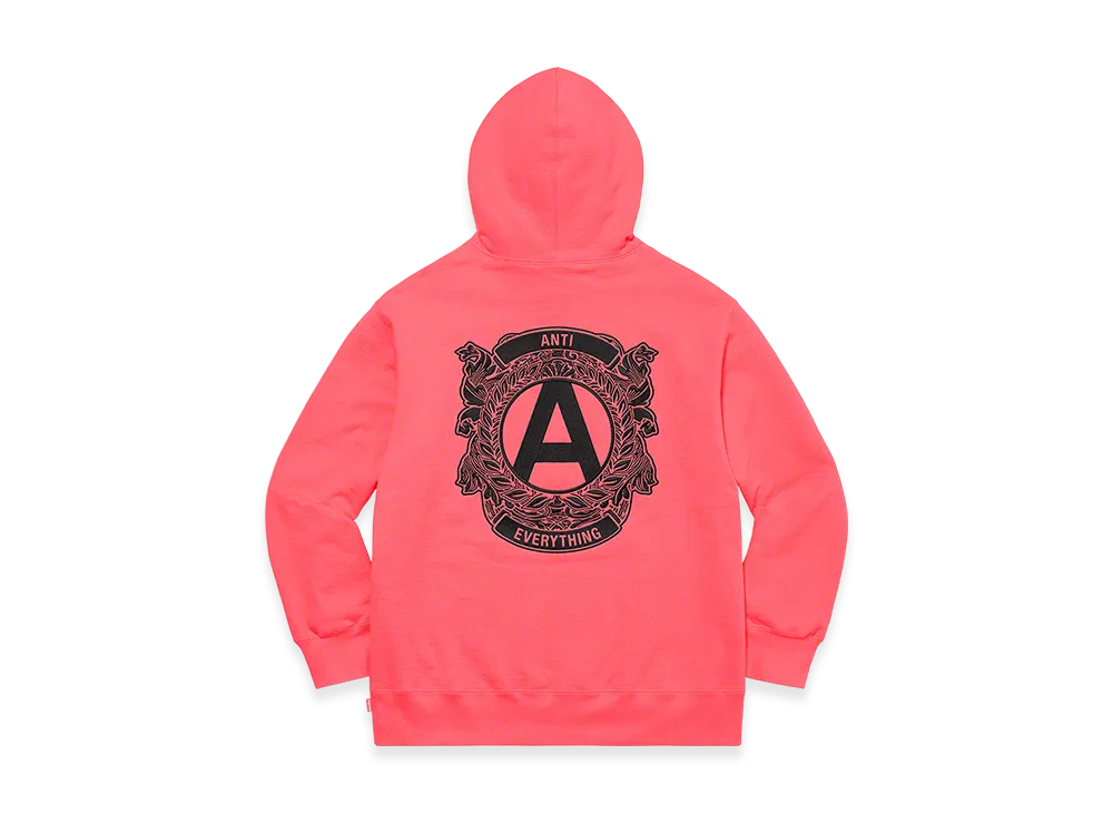 Supreme Anti Hooded Sweatshirt "Bright Coral"