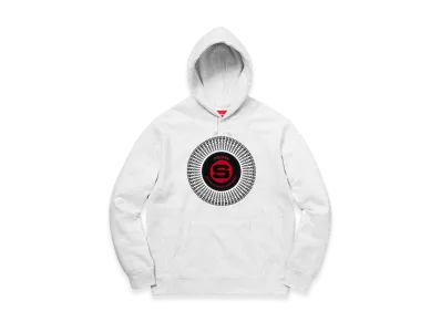 Supreme Chenille Applique Hooded Sweatshirt "Ash Grey"