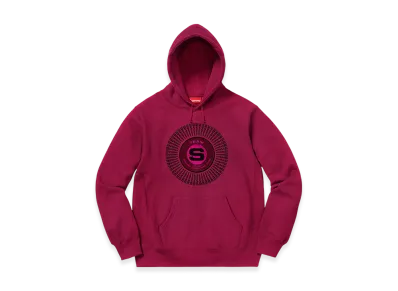 Supreme Chenille Applique Hooded Sweatshirt "Dark Magenta"