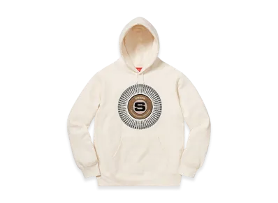 Supreme Chenille Applique Hooded Sweatshirt "Natural"