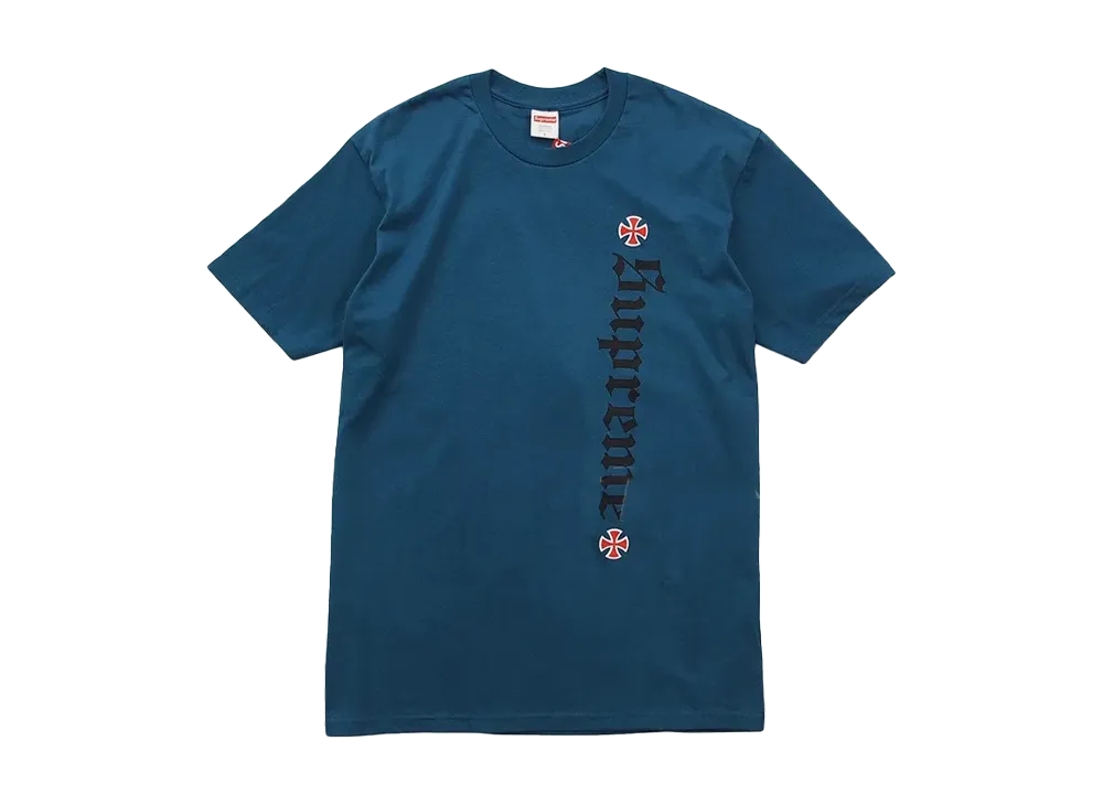 Supreme Independent Old English Tee 17FW "Dark Slate"