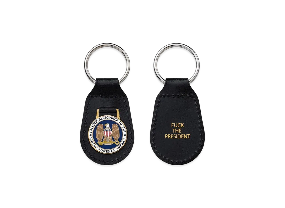 Supreme Pledge Allegiance Keychain "Black"