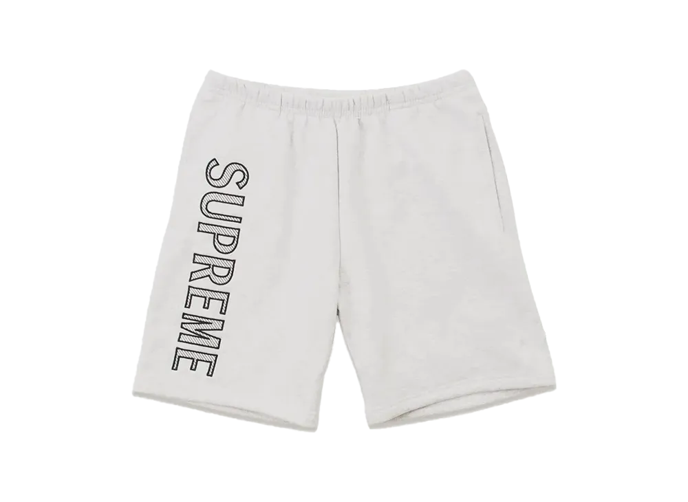 Supreme Leg Embroidery Sweatshort "Ash Grey"