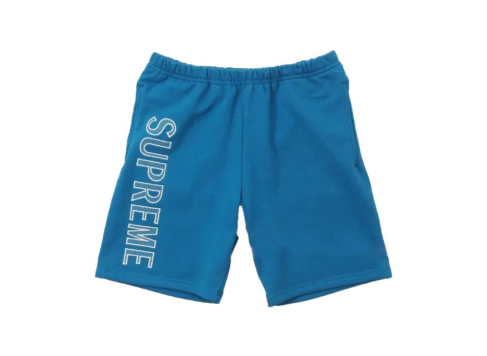 Supreme Leg Embroidery Sweatshort "Dark Aqua"