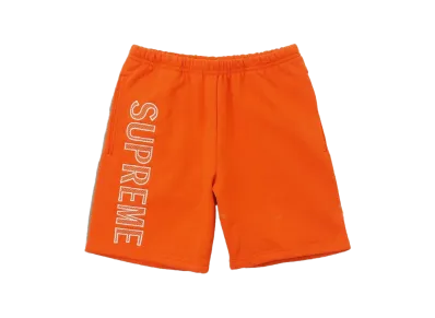 Supreme Leg Embroidery Sweatshort "Dark Orange"