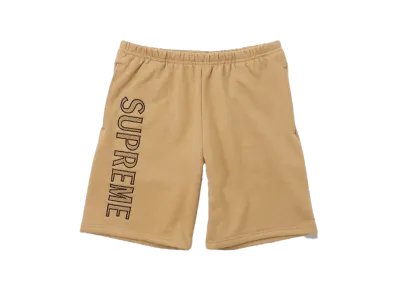 Supreme Leg Embroidery Sweatshort "Light Brown"