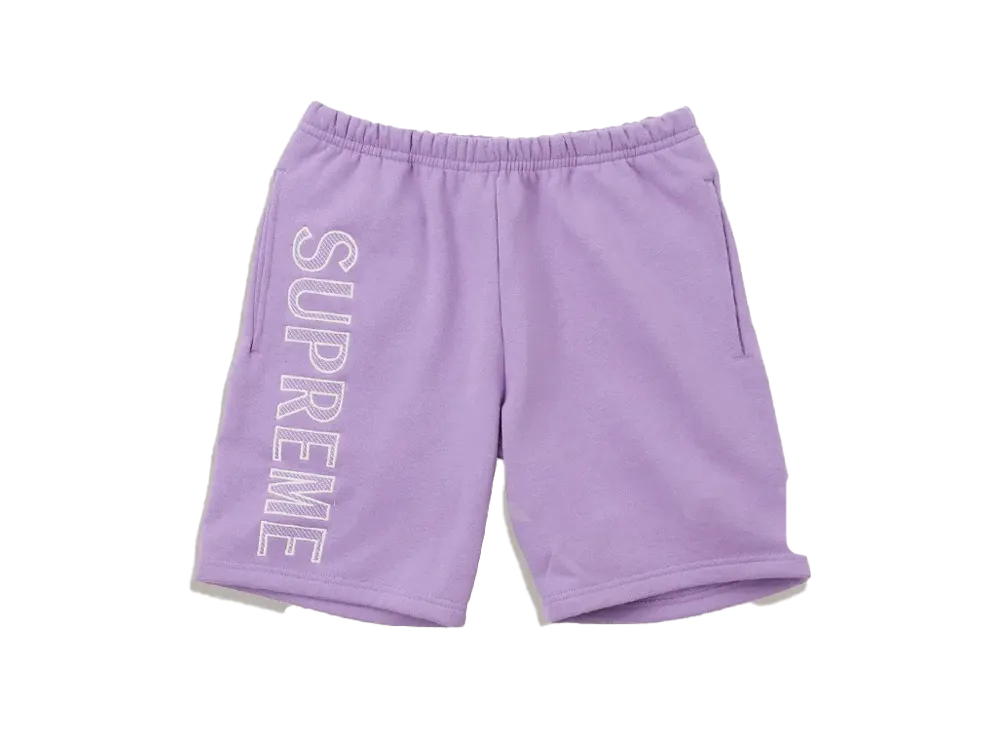 Supreme Leg Embroidery Sweatshort "Violet"