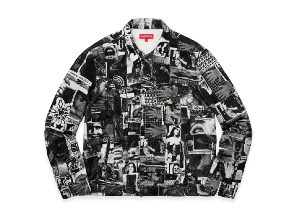Supreme Vibrations Corduroy Trucker Jacket "White"