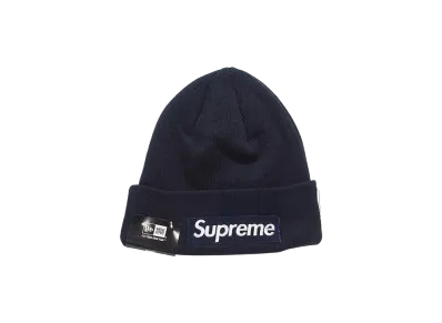 Supreme x New Era Box Logo Beanie (15FW) "Navy"