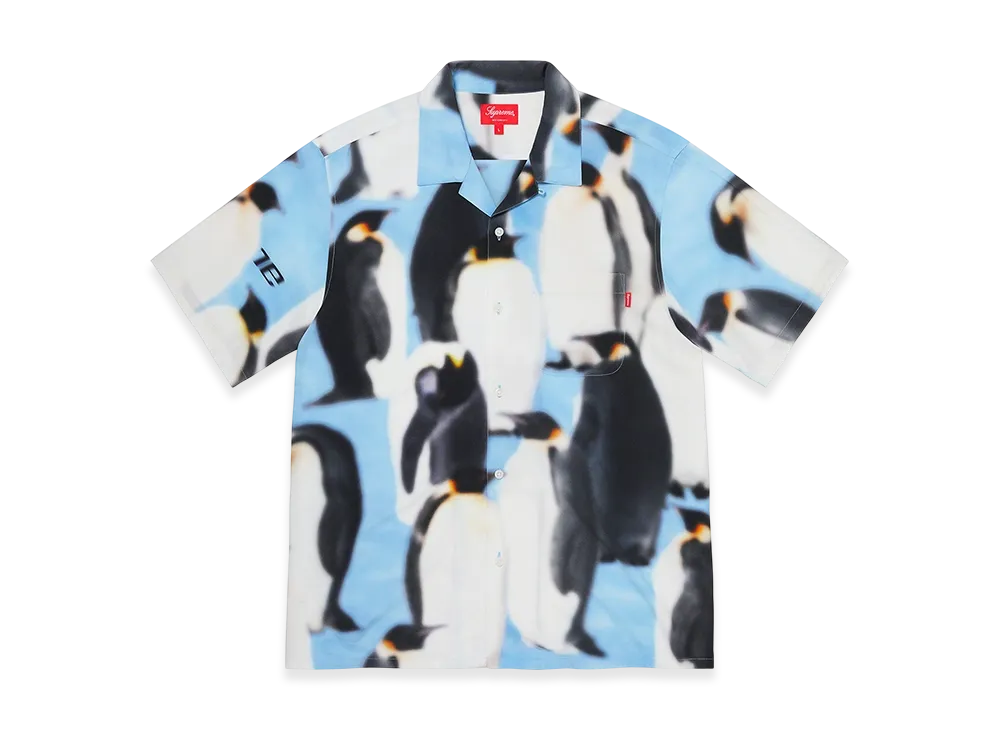 Supreme Penguins Rayon S/S Shirt "Blue"