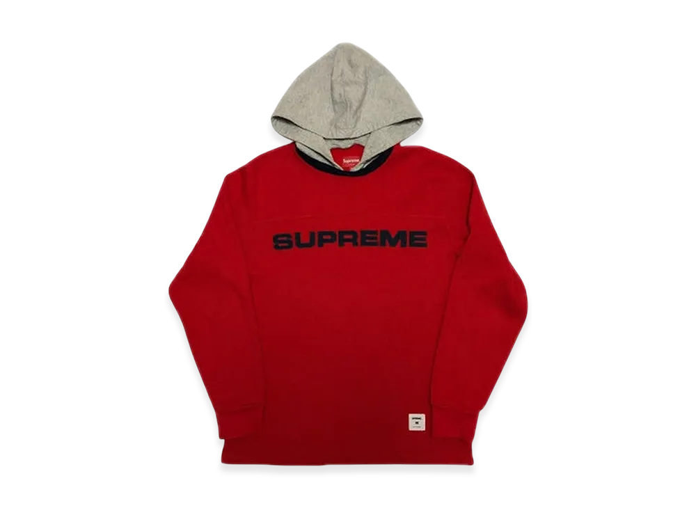 Supreme Hooded Waffle Ringer "Red"