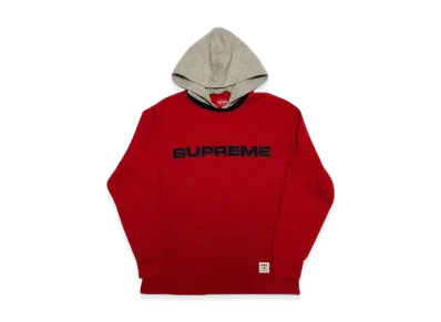 Supreme Hooded Waffle Ringer "Red"