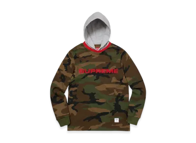 Supreme Hooded Waffle Ringer "Woodland Camo"