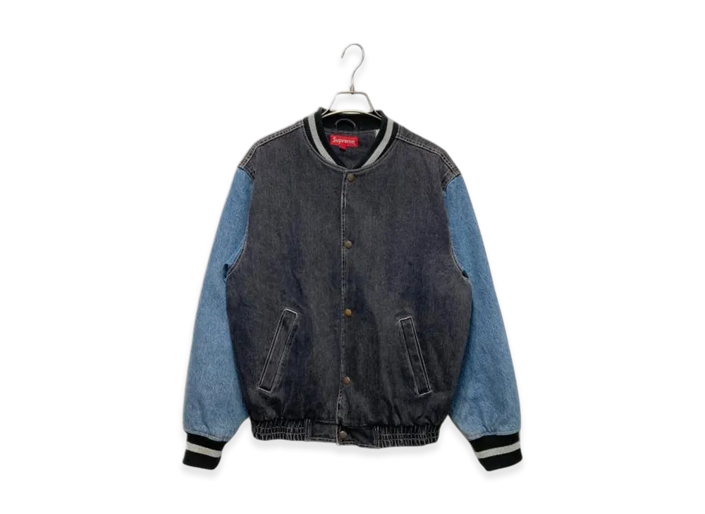 シュプリーム デニム バーシティ ジャケット "ブラック"