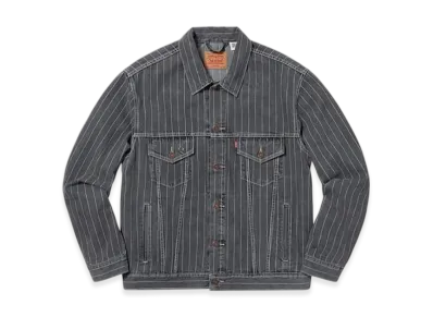 Supreme x Levi's Pinstripe Trucker Jacket "Black"