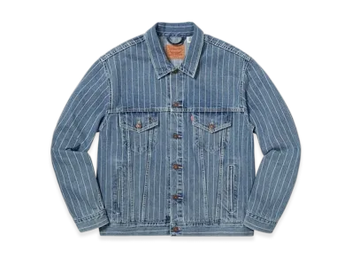 Supreme x Levi's Pinstripe Trucker Jacket "Blue"