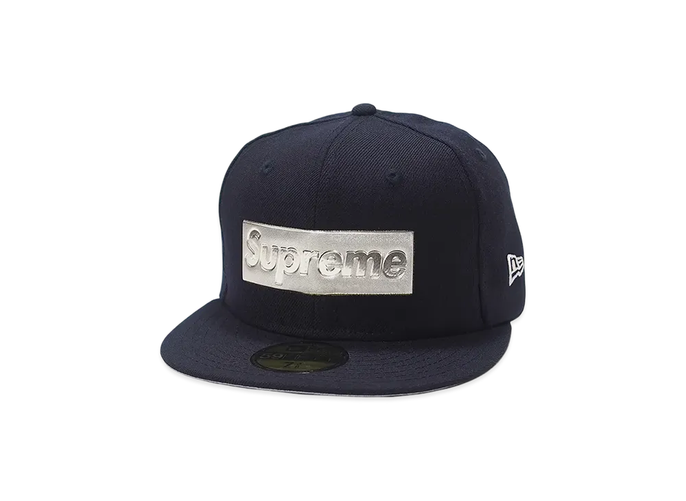 Supreme Metallic Box Logo New Era "Navy"