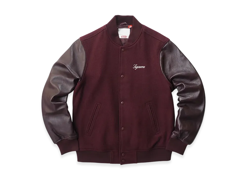 Supreme Wool Varsity Jacket "Burgundy"