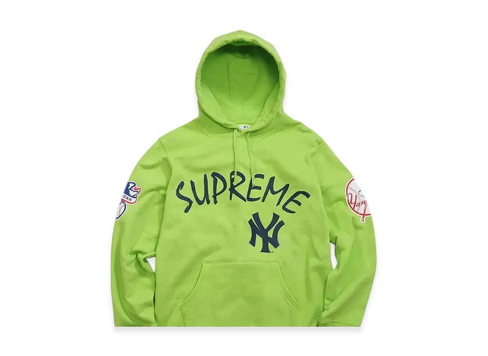 Supreme New York Yankees Hooded Sweatshirt "Green"
