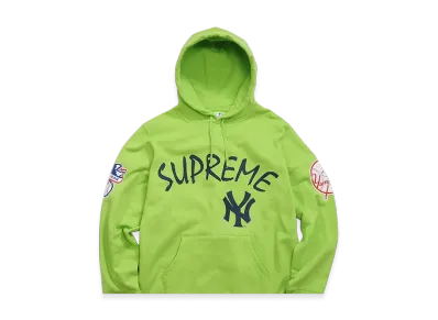 Supreme New York Yankees Hooded Sweatshirt "Green"