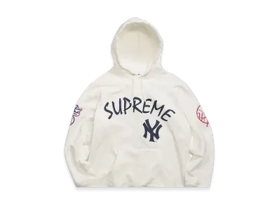 Supreme New York Yankees Hooded Sweatshirt "White"