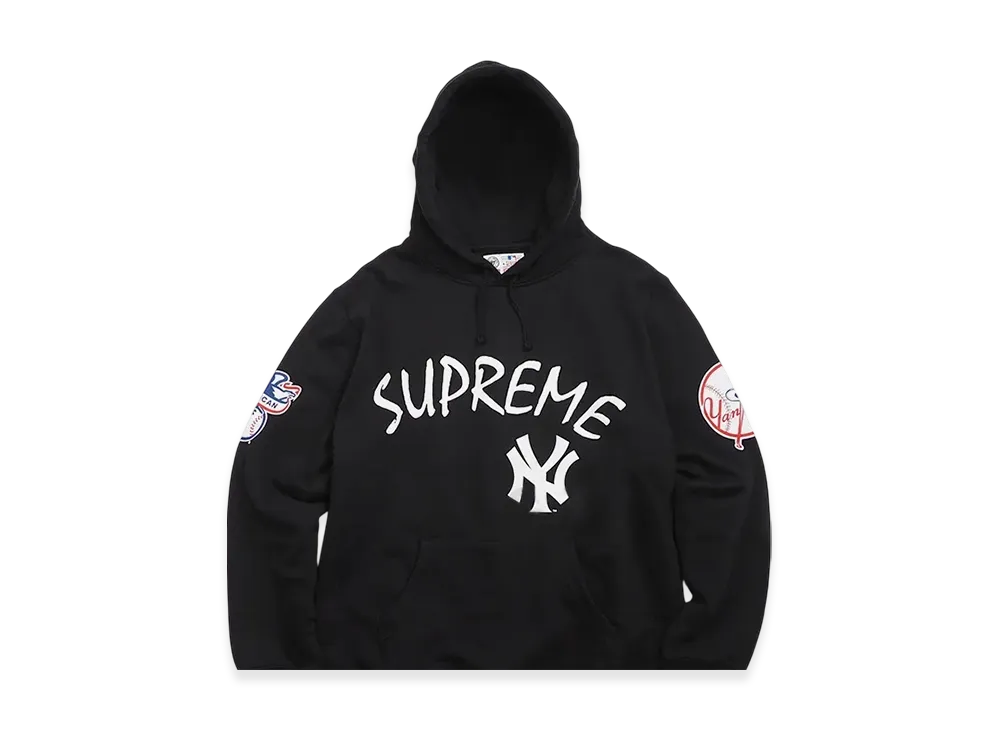 Supreme New York Yankees Hooded Sweatshirt "Black"