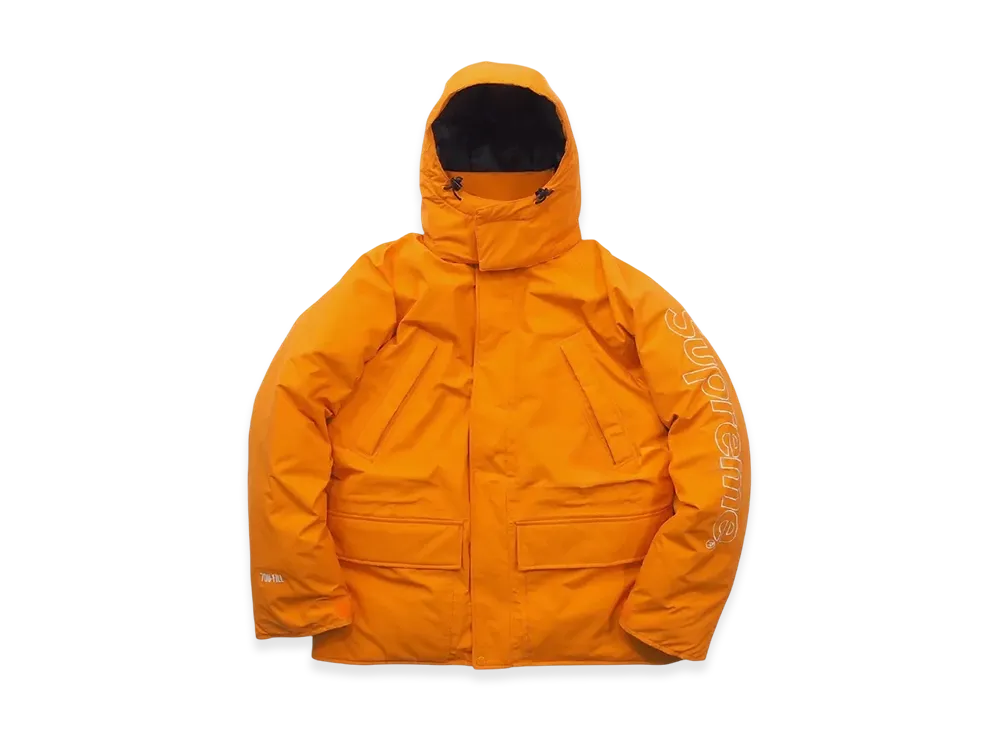 シュプリーム 700フィル ダウン テープド シーム パーカ "オレンジ"