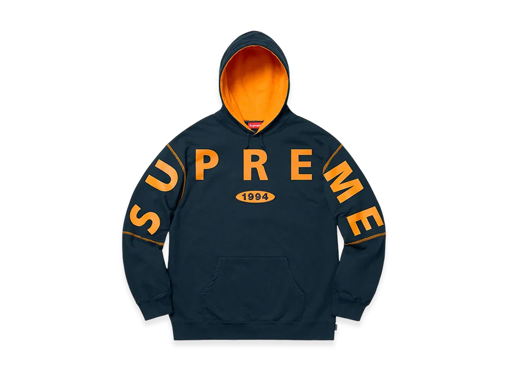 Supreme Spread Logo Hooded Sweatshirt "Navy"