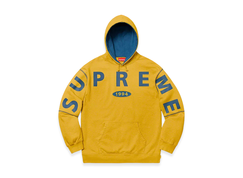 Supreme Spread Logo Hooded Sweatshirt "Mustard"