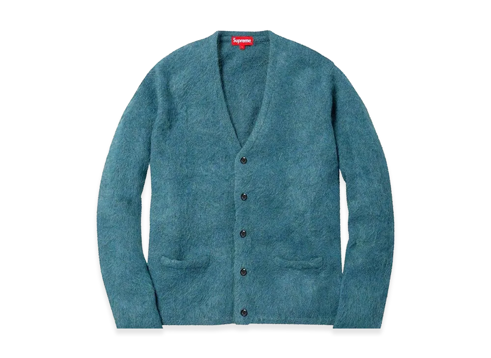 Supreme Heather Mohair Cardigan "Teal"