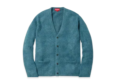Supreme Heather Mohair Cardigan "Teal"
