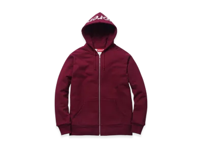 Supreme 3M Reflective Logo Thermal Zip Up "Burgundy"