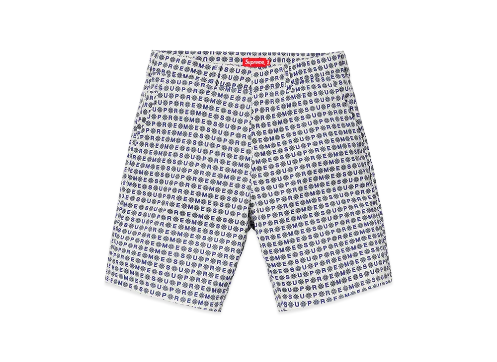Supreme Work Short (19SS) "White Foulard"