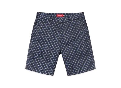 Supreme Work Short (19SS) "Black Foulard"