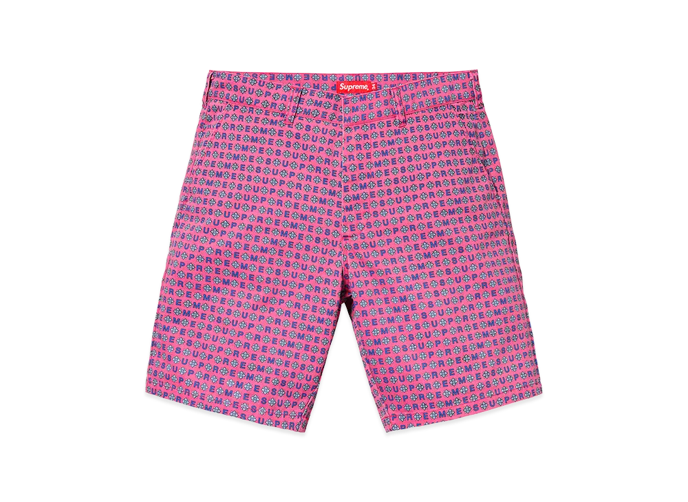 Supreme Work Short (19SS) "Magenta Foulard"